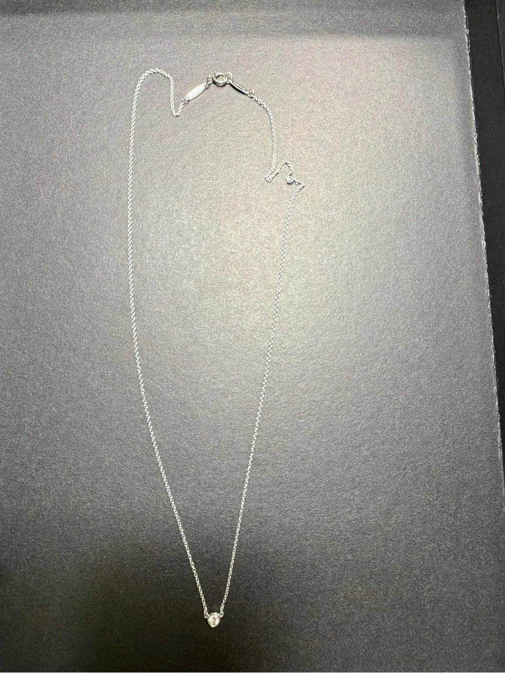 Tiffany & Co. Elsa Peretti® Diamond Solitaire Pendant Necklace in Platinum